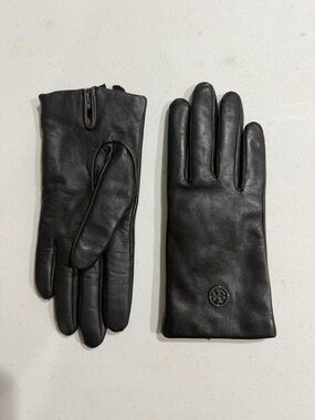 Tory Burch Black Leather Women’s Gloves